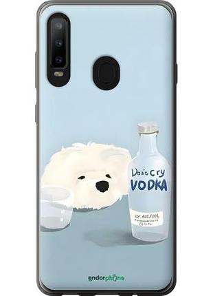 Чехол на samsung galaxy a8s пес водка самсунг а8с