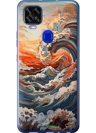 Чехол на zte blade v2020 арт волны зте блейд в2020