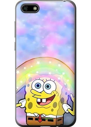 Чехол на huawei y5 2018 спанч боб, sponge bob хуавей у5 2018