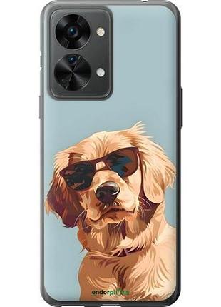 Чехол на oneplus nord 2t пес в очках 1+ норд 2т