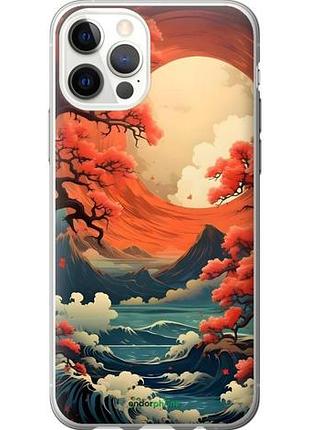 Чехол на iphone 12 природа японии айфон 12