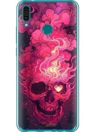 Чехол на huawei y9 2019 череп арт хуавей у9 2019