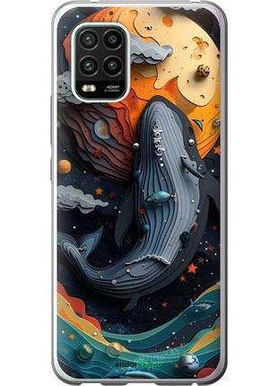 Чехол на xiaomi mi 10 lite кит в космосе сяоми ми 10 лайт