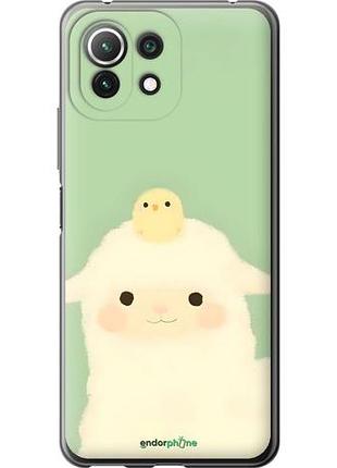 Чехол на xiaomi mi 11 lite барашек и ципленок сяоми ми 11 лайт