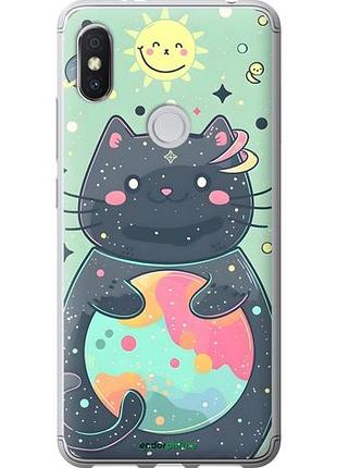 Чехол на xiaomi redmi s2 милый котик сяоми редми с2
