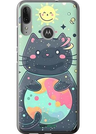 Чохол на motorola moto e6 plus милий котик