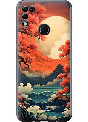 Чехол на infinix hot 11 play природа японии инфикс хот 11 плей
