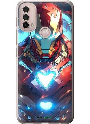 Чехол на motorola e40 железный человек моторола е40