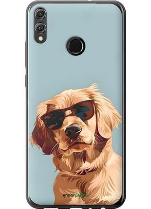 Чехол на huawei honor 8x пес в очках хуавей хонор 8х