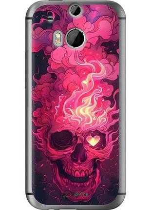 Чехол на htc one m8 череп арт