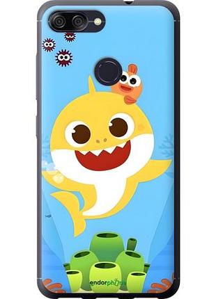 Чехол на asus zenfone max plus m1 zb570tl бейби шарк асус зенфон макс плюс м1 зетб570тл