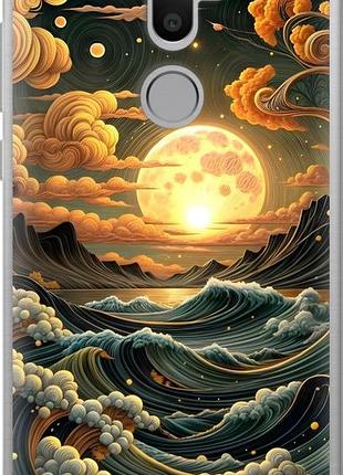 Чехол на xiaomi mi 5s plus арт волны сяоми ми 5с плюс