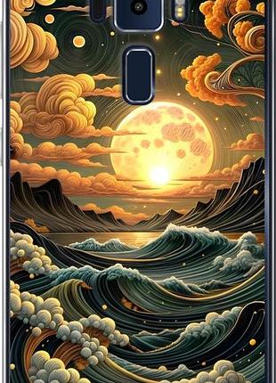 Чехол на asus zenfone 3 ze552kl арт волны асус зенфон 3 зе552кл