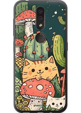 Чехол на nokia 4.2 коты грибы нокиа 4.2