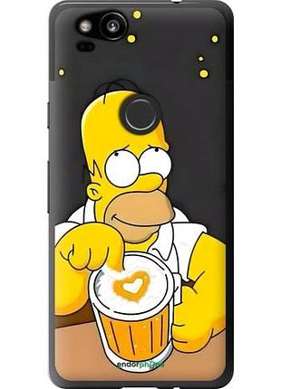 Чехол на google pixel 2 гомер пиво