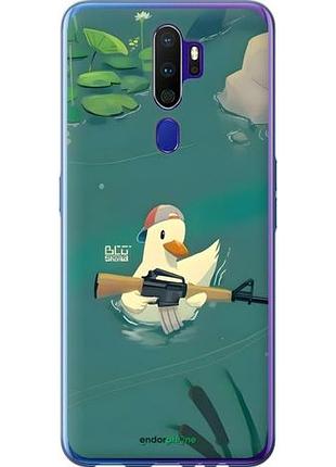 Чехол на oppo a9 2020 уточка с автоматом оппо а9 2020