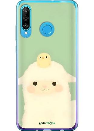 Чехол на huawei p30 lite барашек и ципленок хуавей п30 лайт