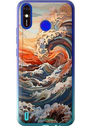 Чохол на tecno spark 4 lite арт хвилі