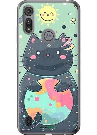 Чехол на motorola e6s милый котик моторола е6с