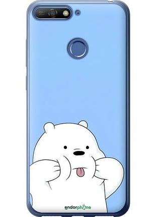 Чехол на huawei honor 7c милый мишка хуавей хонор 7с