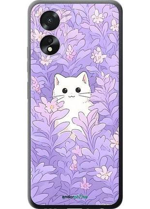 Чехол на oppo a38 4g котик в цветах оппо а38 4г