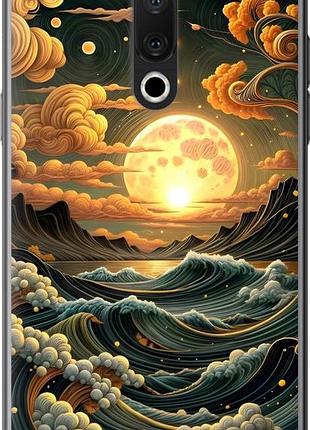 Чехол на meizu 15 plus арт волны мейзу 15 плюс