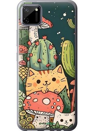 Чехол на realme c11 2020 коты грибы риалми с11 2020