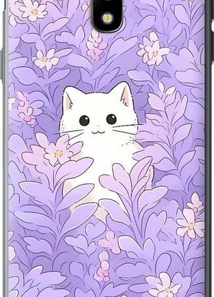 Чехол на samsung galaxy j3 (2017) котик в цветах самсунг й3 (2017)