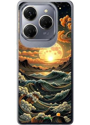 Чехол на tecno spark 20 pro арт волны текно спарк 20 про