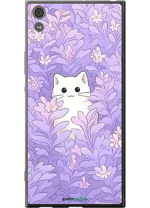 Чохол на sony xperia xa1 ultra g3212 котик у квітах