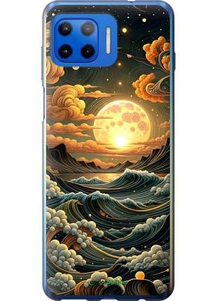 Чехол на motorola moto g plus арт волны моторола мото г плюс