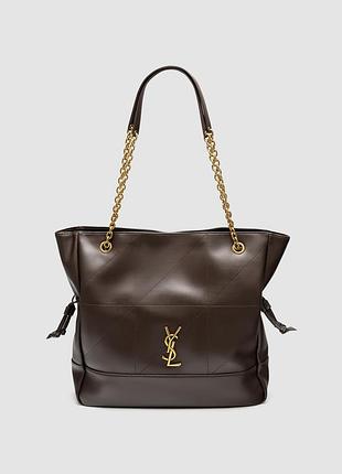 Jamie shopping in lambskin premium кожаная брендовая сумка цвет теплый серый