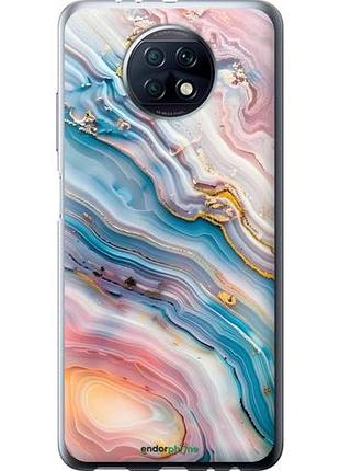 Чехол на xiaomi redmi note 9t мрамор красивый сяоми редми ноут 9т