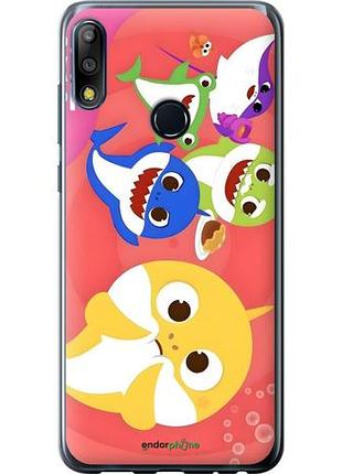 Чехол на asus zenfone max pro m2 zb631kl бейби шаркс асус зенфон макс про м2 зетб631кл