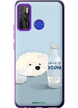 Чехол на tecno camon 15 пес водка текно камон 15