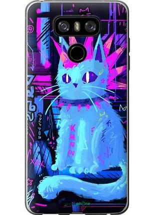 Чехол на lg g6 кот панк лг г6
