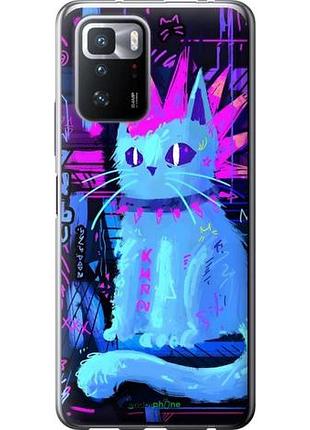 Чехол на xiaomi poco x3 gt кот панк сяоми поко х3 гт