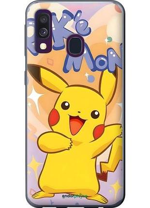 Чехол на samsung galaxy a40 2019 a405f пикачу самсунг а40 2019 а405ф