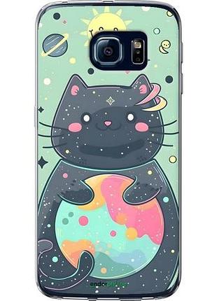 Чехол на samsung galaxy s6 edge g925f милый котик самсунг с6 эдж г925ф