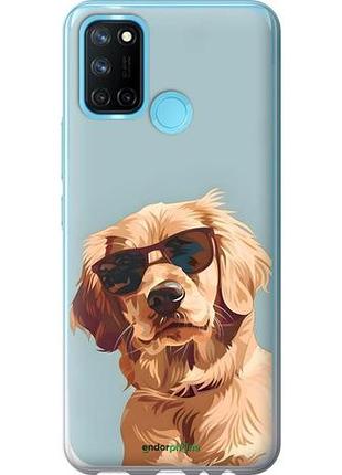 Чехол на realme c17 пес в очках риалми с17