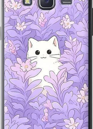 Чехол на samsung galaxy j5 (2015) j500h котик в цветах самсунг й5 (2015) й500х
