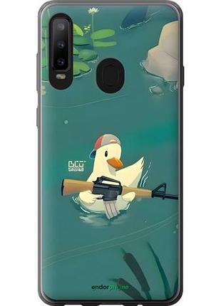 Чехол на samsung galaxy a8s уточка с автоматом самсунг а8с