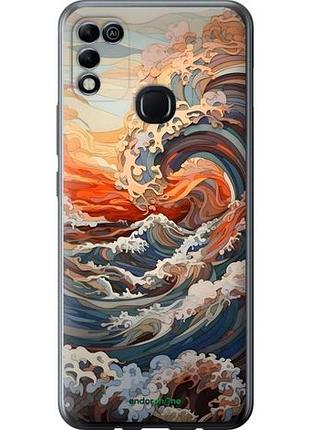Чехол на infinix hot 11 play арт волны инфикс хот 11 плей