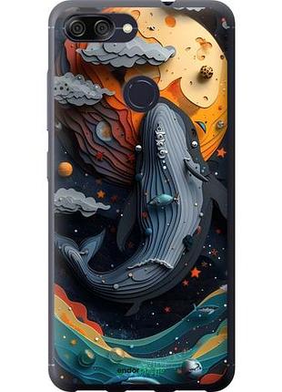 Чехол на asus zenfone max plus m1 zb570tl кит в космосе асус зенфон макс плюс м1 зетб570тл