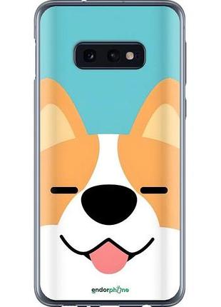 Чехол на samsung galaxy s10e забавный корги самсунг с10e