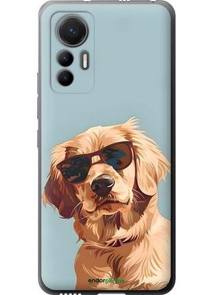 Чехол на xiaomi 12 lite пес в очках сяоми 12 лайт