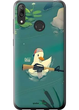Чехол на huawei y7 2019 уточка с автоматом хуавей у7 2019