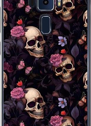 Чехол на asus zenfone 3 ze520kl черепа и розы асус зенфон 3 зе520кл