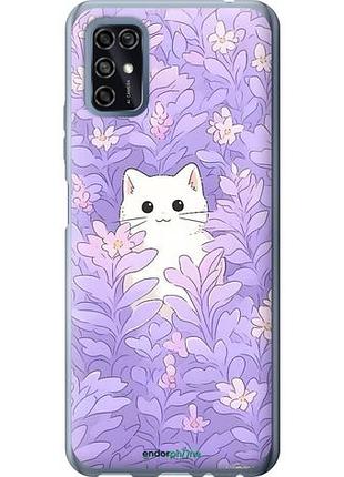 Чехол на zte blade v2020 smart котик в цветах зте блейд в2020 смарт