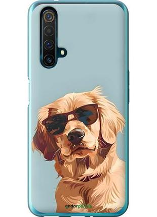 Чехол на realme x50 пес в очках риалми х50